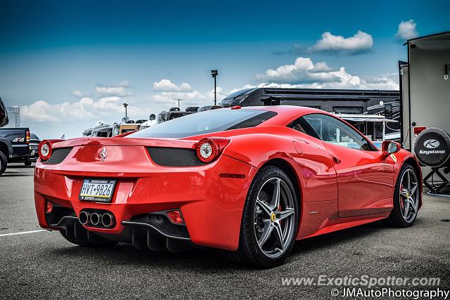 Ferrari 458 Italia spotted in Watkins Glen, New York