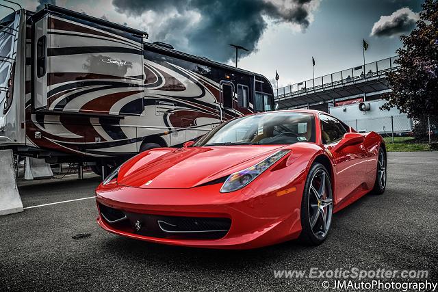 Ferrari 458 Italia spotted in Watkins Glen, New York