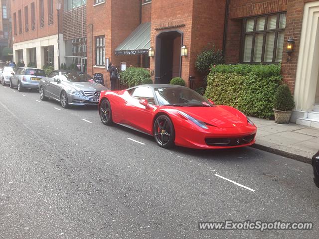 Ferrari 458 Italia spotted in London, United Kingdom