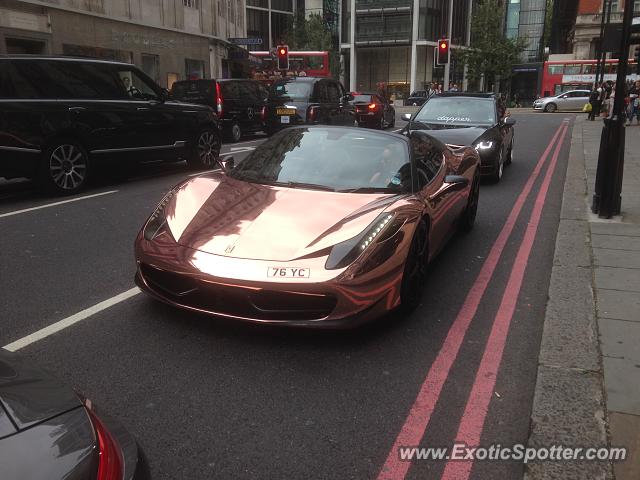 Ferrari 458 Italia spotted in London, United Kingdom