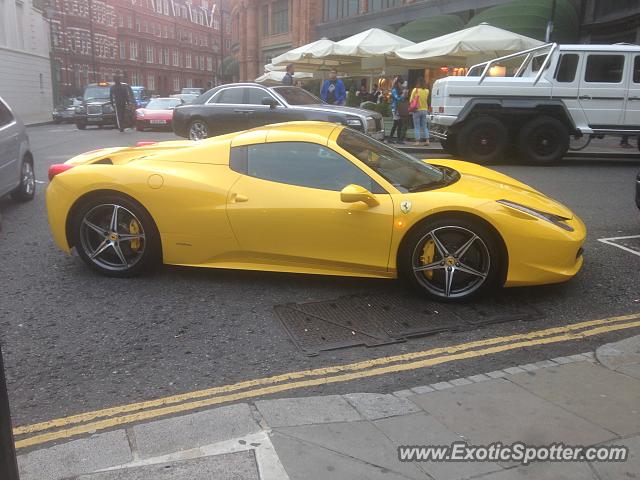 Ferrari 458 Italia spotted in London, United Kingdom