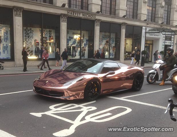 Ferrari 458 Italia spotted in London, United Kingdom