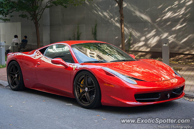 Ferrari 458 Italia spotted in Montreal, Canada