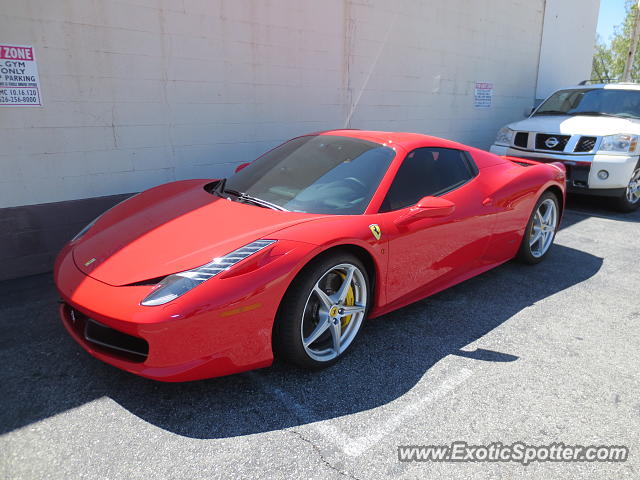 Ferrari 458 Italia spotted in Monrovia, California