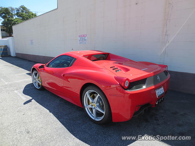Ferrari 458 Italia spotted in Monrovia, CA, California