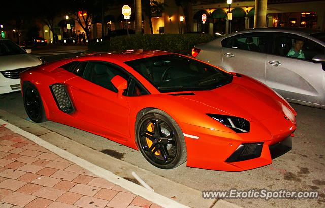 Lamborghini Aventador spotted in Miami, Florida