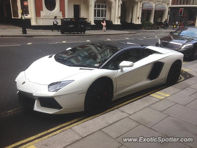 Lamborghini Aventador spotted in London, United Kingdom