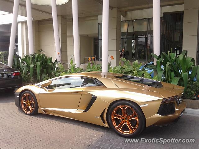 Lamborghini Aventador spotted in Jakarta, Indonesia