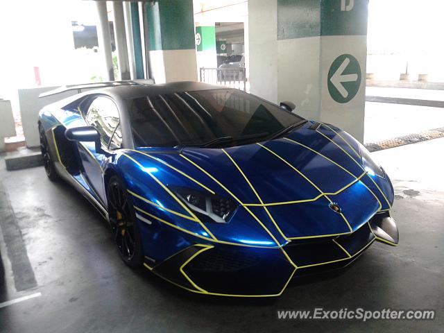 Lamborghini Aventador spotted in Jakarta, Indonesia