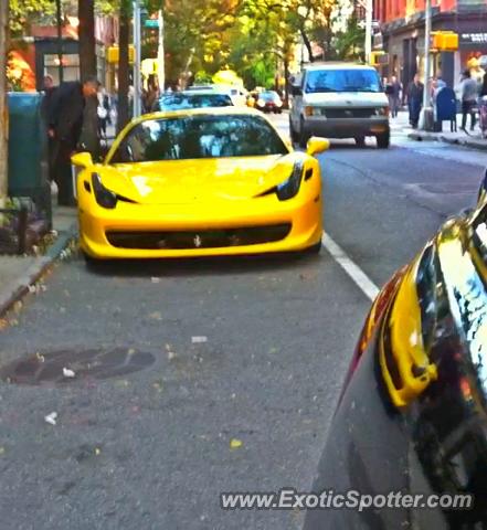 Ferrari 458 Italia spotted in Manhattan, New York