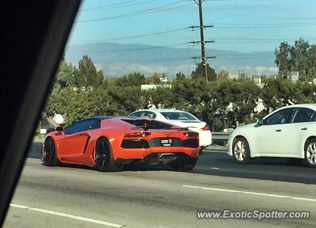 Lamborghini Aventador spotted in Newport Beach, California