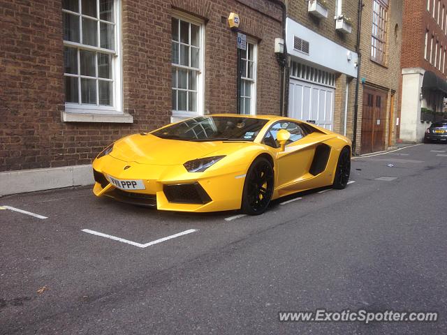 Lamborghini Aventador spotted in London, United Kingdom