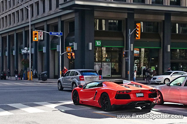 Lamborghini Aventador spotted in Toronto, Ontario, Canada