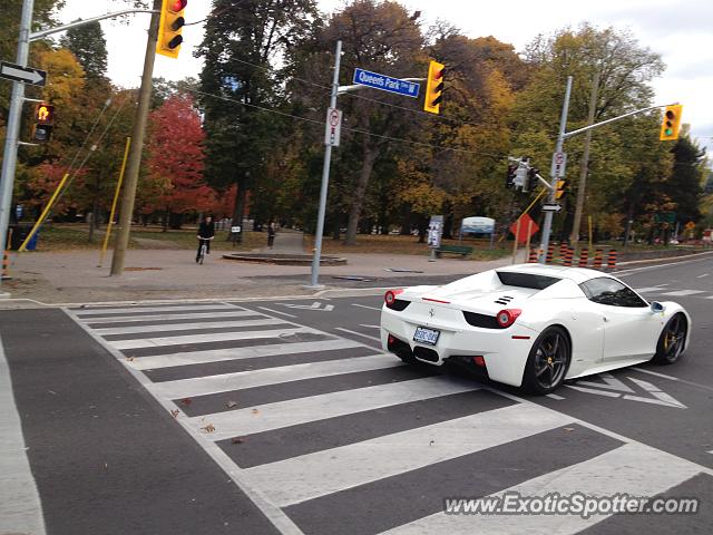 Ferrari 458 Italia spotted in Toronto, Canada