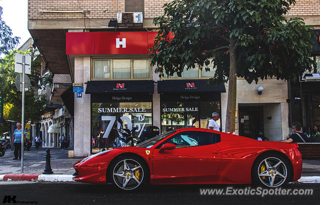 Ferrari 458 Italia spotted in Tel Aviv, Israel