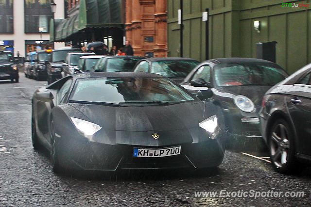 Lamborghini Aventador spotted in London, United Kingdom