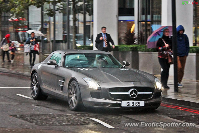 Mercedes SLS AMG spotted in London, United Kingdom