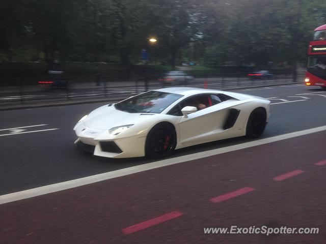 Lamborghini Aventador spotted in London, United Kingdom