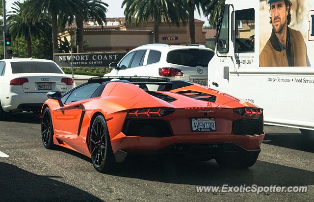 Lamborghini Aventador spotted in Newport Beach, California