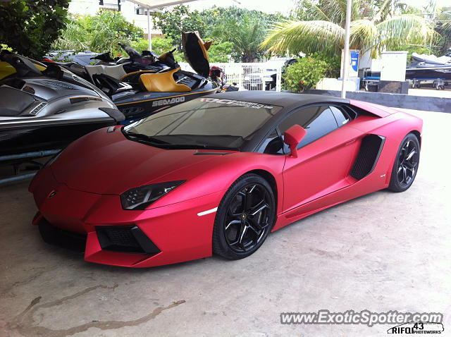 Lamborghini Aventador spotted in Jakarta, Indonesia