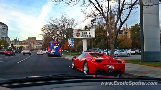 Ferrari 458 Italia spotted in Salt Lake City, Utah