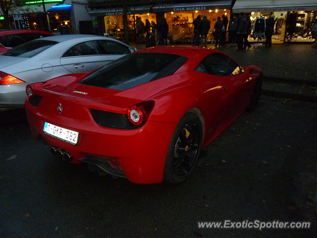 Ferrari 458 Italia spotted in Durbuy, Belgium