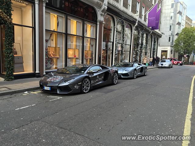 Lamborghini Aventador spotted in London, United Kingdom