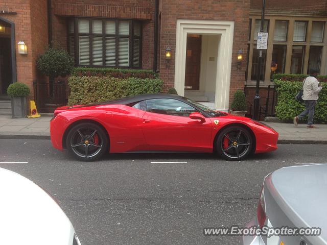 Ferrari 458 Italia spotted in London, United Kingdom