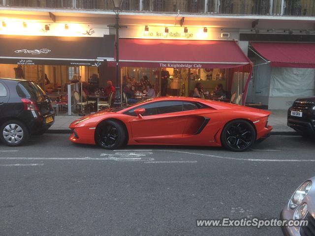 Lamborghini Aventador spotted in London, United Kingdom