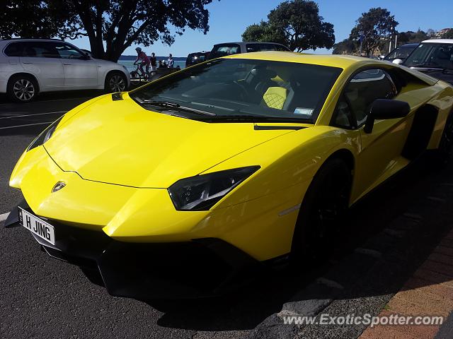 Lamborghini Aventador spotted in Auckland, New Zealand