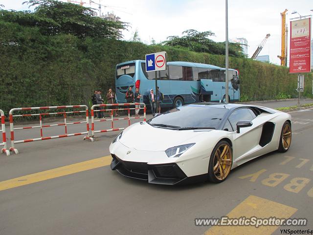 Lamborghini Aventador spotted in Jakarta, Indonesia