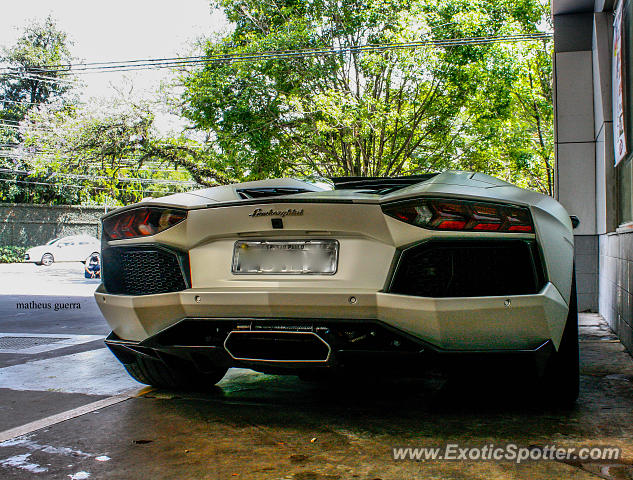 Lamborghini Aventador spotted in São Paulo, Brazil