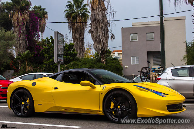 Ferrari 458 Italia spotted in Tel Aviv, Israel