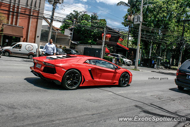 Lamborghini Aventador spotted in São Paulo, Brazil