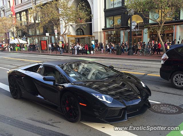 Lamborghini Aventador spotted in San Francisco, California