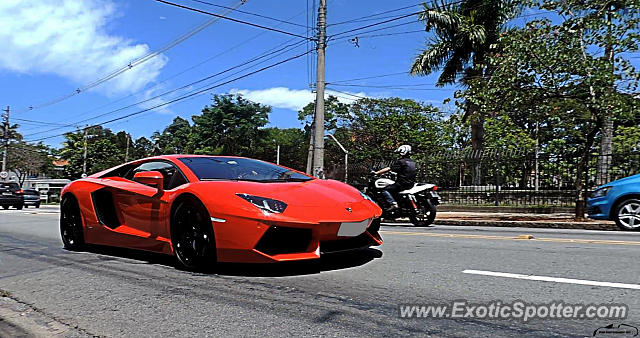 Lamborghini Aventador spotted in São Paulo, Brazil