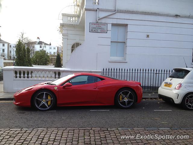 Ferrari 458 Italia spotted in London, United Kingdom