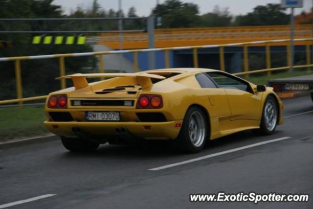 Lamborghini Diablo spotted in Somewher on highway, Poland