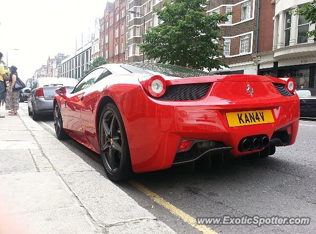 Ferrari 458 Italia spotted in London, United Kingdom