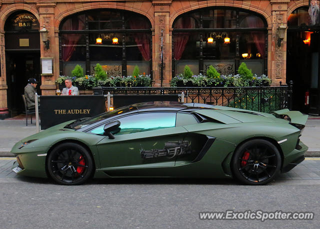 Lamborghini Aventador spotted in London, United Kingdom