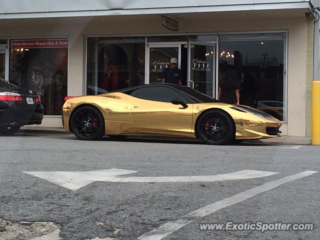 Ferrari 458 Italia spotted in Buckhead, Georgia