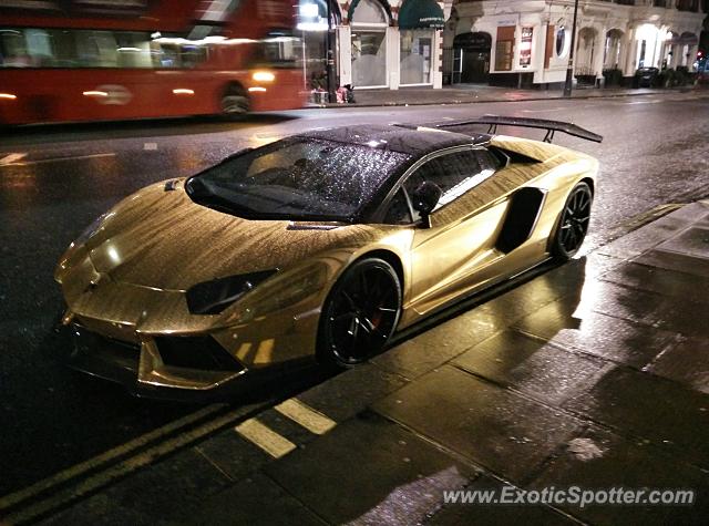 Lamborghini Aventador spotted in London, United Kingdom