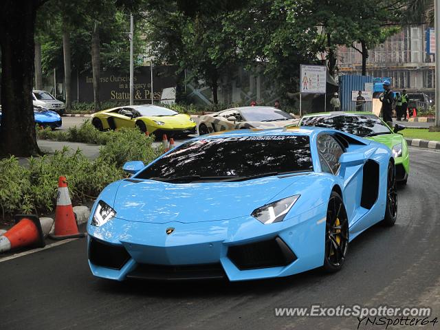 Lamborghini Aventador spotted in Jakarta, Indonesia