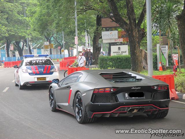 Lamborghini Aventador spotted in Jakarta, Indonesia