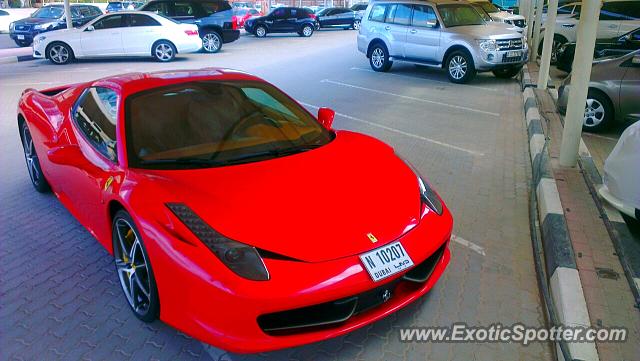 Ferrari 458 Italia spotted in Dubai, United Arab Emirates