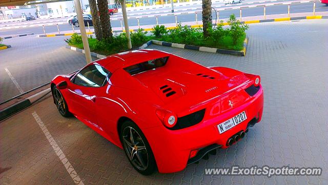 Ferrari 458 Italia spotted in Dubai, United Arab Emirates