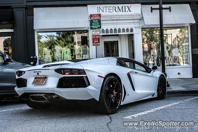 Lamborghini Aventador spotted in Greenwich, Connecticut