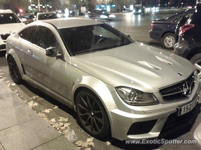 Mercedes C63 AMG Black Series spotted in Madrid, Spain