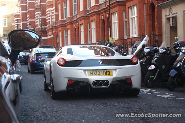 Ferrari 458 Italia spotted in London, United Kingdom