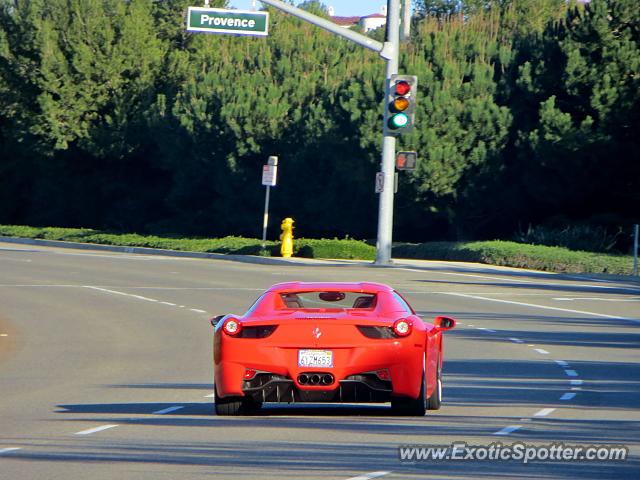 Ferrari 458 Italia spotted in Newport Beach, California